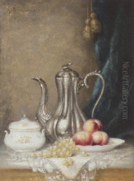 Stilleben Oil Painting by Gustave Barrier