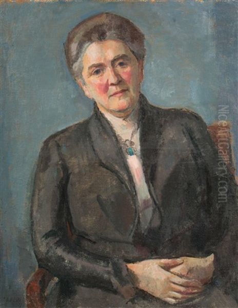Portrait Von Lisa Wenger Oil Painting by Paul Basilius Barth