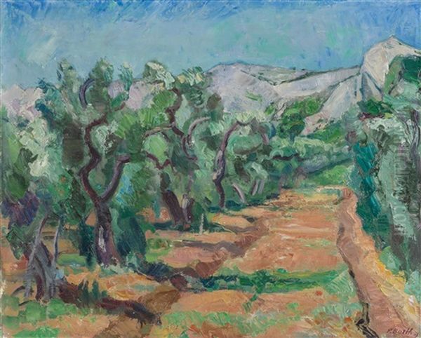 Olivenhain Oil Painting by Paul Basilius Barth