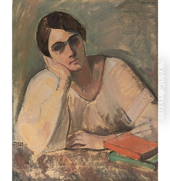 Bildnis Einer Jungen Frau Oil Painting by Paul Basilius Barth