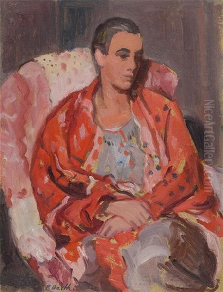 Woman In A Fauteuil Oil Painting by Paul Basilius Barth