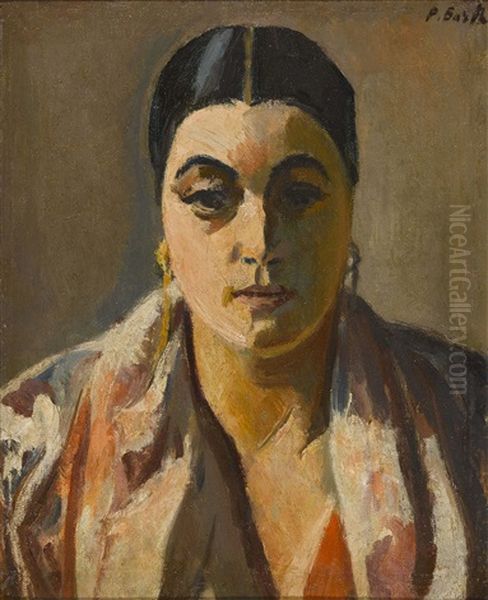 Frauenportrat Oil Painting by Paul Basilius Barth