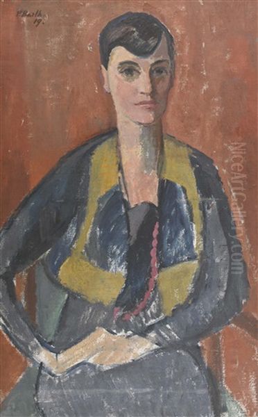 Portrat Der Dora Von Der Muhll Oil Painting by Paul Basilius Barth