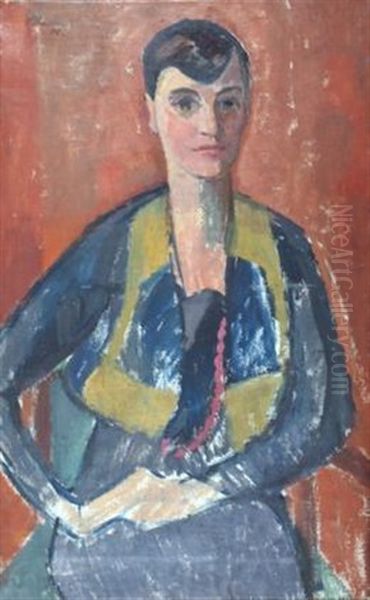 Portrait Einer Jungen Frau (d. V. D. M.) Oil Painting by Paul Basilius Barth