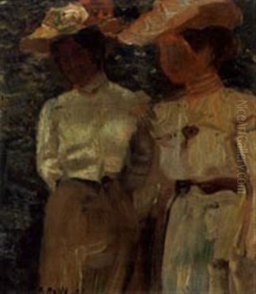 Deux Femmes Oil Painting by Paul Basilius Barth