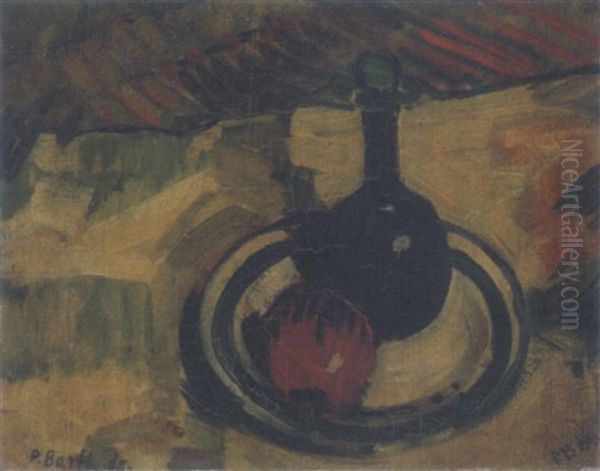 Stilleben Mit Blauem Krug Oil Painting by Paul Basilius Barth