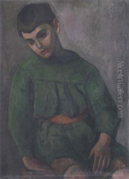 Knabenbildnis Oil Painting by Paul Basilius Barth