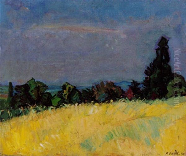 Champ De Ble Oil Painting by Paul Basilius Barth