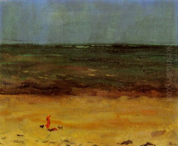 Am Meerestrand Oil Painting by Paul Basilius Barth