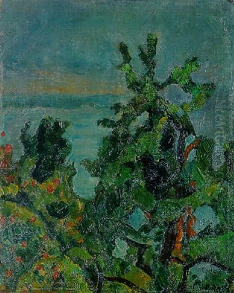 Blick Auf Den Genfersee Oil Painting by Paul Basilius Barth