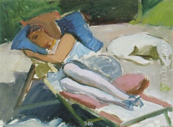 Ruhende Oil Painting by Paul Basilius Barth