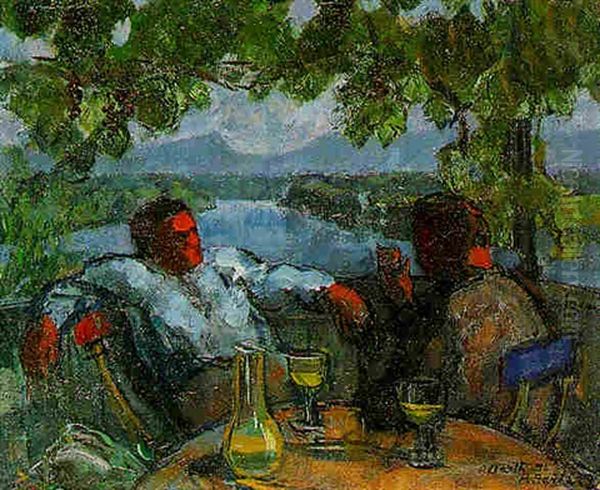 Abend Am Hornli Oil Painting by Paul Basilius Barth