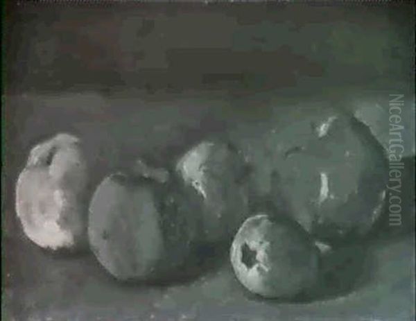Stilleben Mit Apfeln Oil Painting by Paul Basilius Barth