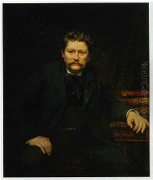 Portrait D'homme Assis Oil Painting by Marius Barthalot