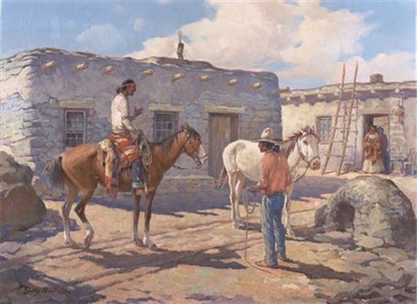 Hopi Of Northern Arizona Oil Painting by Gray Phineas Bartlett