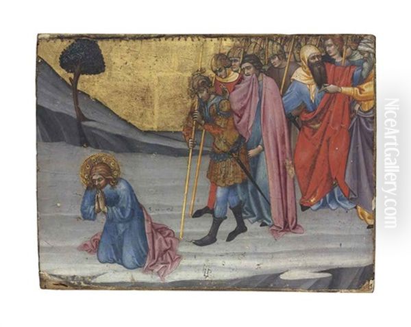 Saints Cosmas And Damian Awaiting Decapitation Oil Painting by Taddeo Di Bartolo
