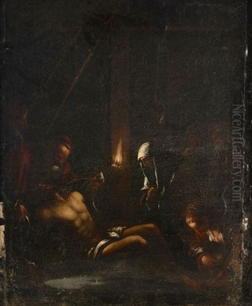 La Deploration Sur Le Christ Mort Oil Painting by Jacopo dal Ponte Bassano