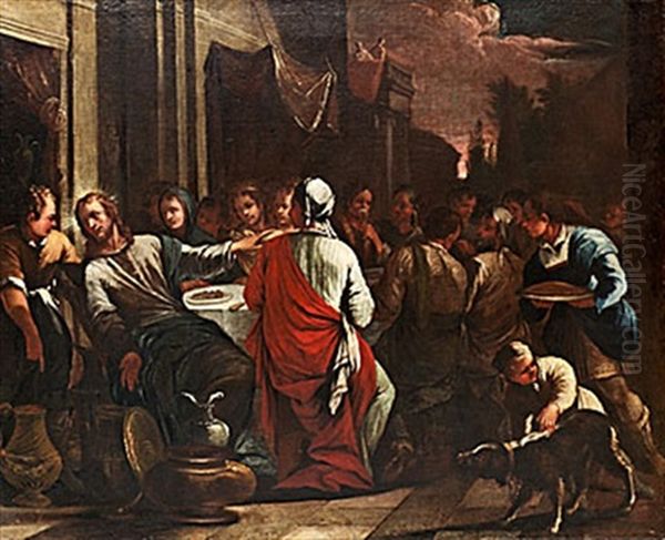 Brollopet I Kana Oil Painting by Jacopo dal Ponte Bassano