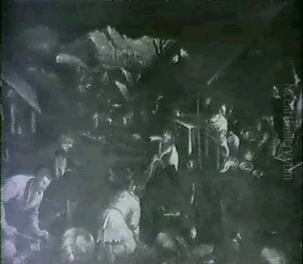 Der Winter Oil Painting by Jacopo dal Ponte Bassano