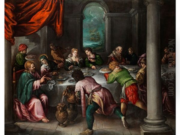Das Hochzeitsmahl Zu Kana Oil Painting by Leandro da Ponte Bassano
