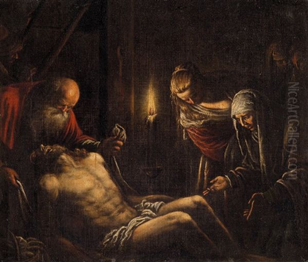 Deposizione Oil Painting by Leandro da Ponte Bassano