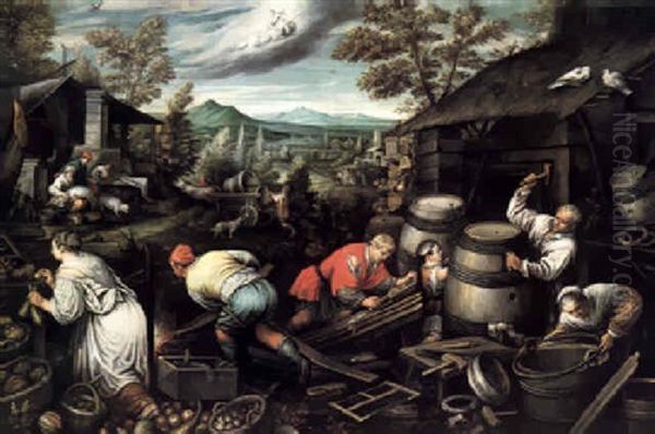 August Oil Painting by Leandro da Ponte Bassano