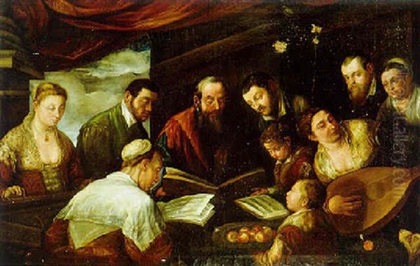 Il Concerto Oil Painting by Leandro da Ponte Bassano