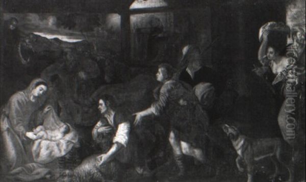 Adoration Of The Shepherds Oil Painting by Leandro Bassano