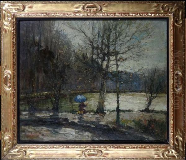 Pond Edge Animated Oil Painting by Alfred Bastien