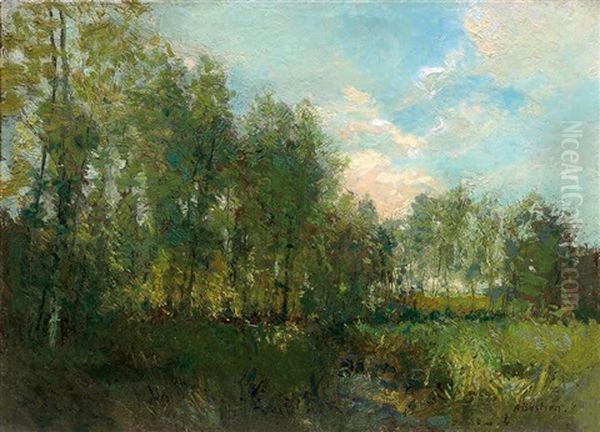The Forests Border Oil Painting by Alfred Bastien