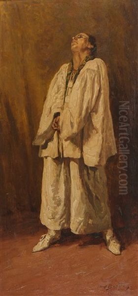 Homme Deguise Oil Painting by Alfred Bastien