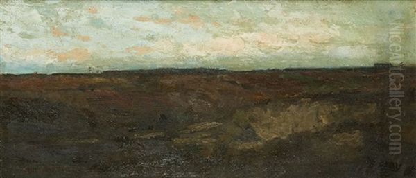 Paysage En Campine Oil Painting by Alfred Bastien