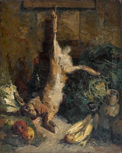 Stilleven - Nature Morte Oil Painting by Alfred Bastien