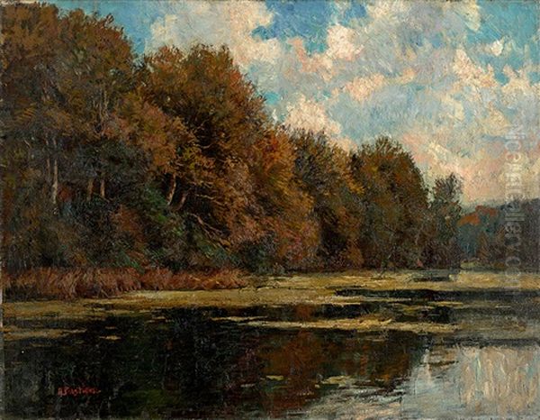 The Sonian Forest Oil Painting by Alfred Bastien