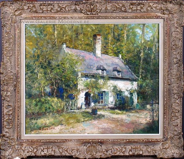 La Maison Du Peintre Au Rouge-cloitre Oil Painting by Alfred Bastien