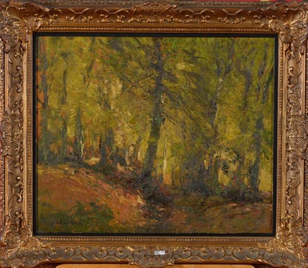 Sous-bois Oil Painting by Alfred Bastien