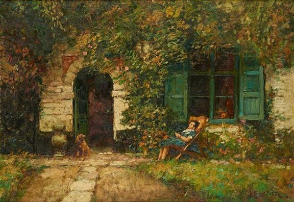 Rouge-cloitre Oil Painting by Alfred Bastien