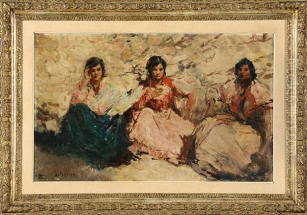 Femmes Andalouses Oil Painting by Alfred Bastien