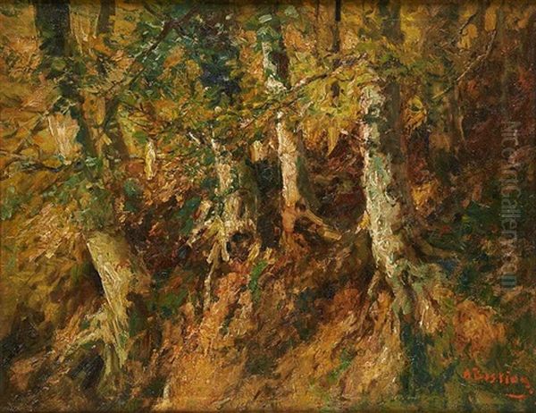 Sous-bois Oil Painting by Alfred Bastien