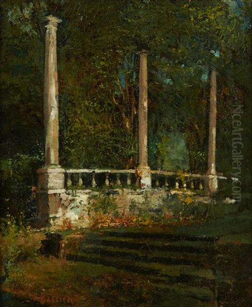 La Balustrade Oil Painting by Alfred Bastien