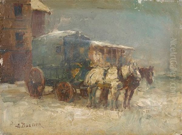 Le Relais De La Poste Oil Painting by Alfred Bastien