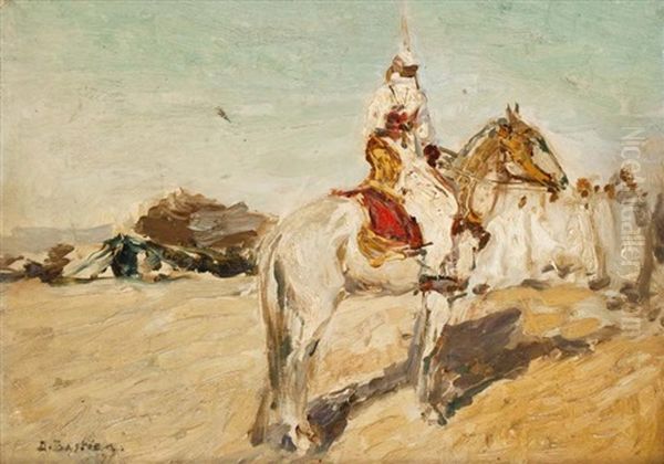 Cavalier Marocain Oil Painting by Alfred Bastien