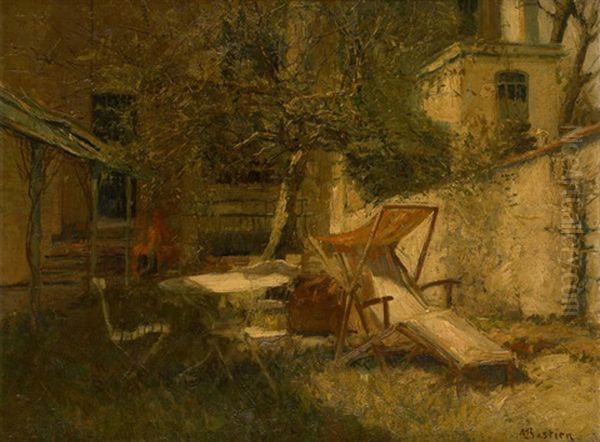 Le Jardin De L'artiste Oil Painting by Alfred Bastien