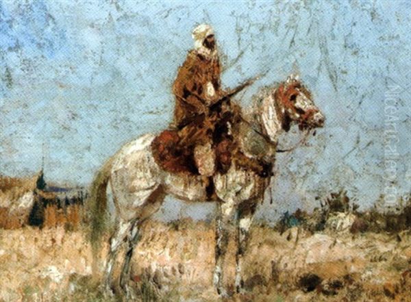 Le Cavalier Marocain Oil Painting by Alfred Bastien