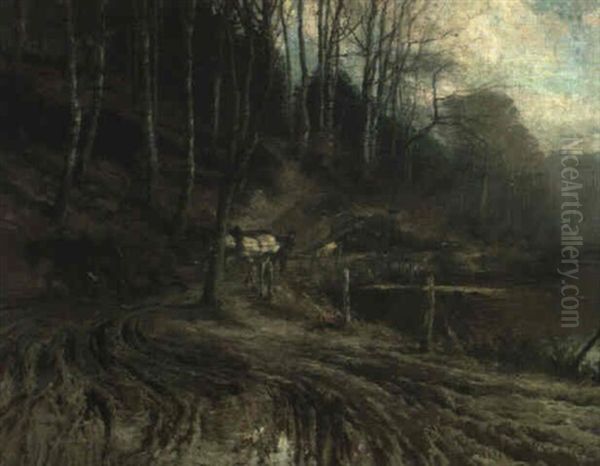 Le Rouge Cloitre Oil Painting by Alfred Bastien