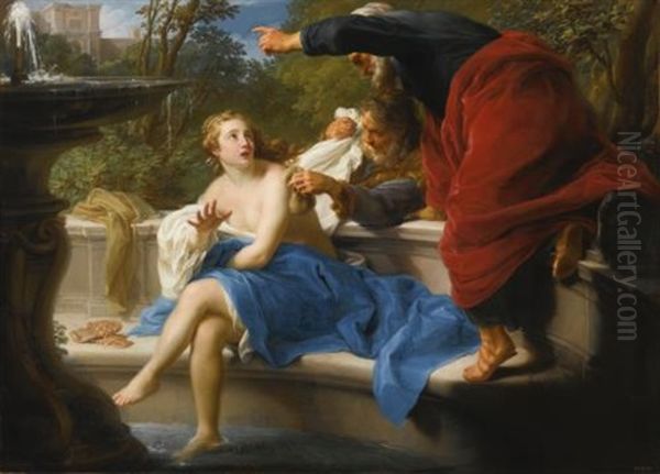 Susanna And The Elders Oil Painting by Pompeo Gerolamo Batoni