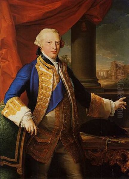 Portrait Of Edward Augustus, Duke Of York Oil Painting by Pompeo Girolamo Batoni