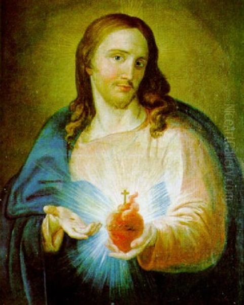 Sagrado Corazon Oil Painting by Pompeo Girolamo Batoni