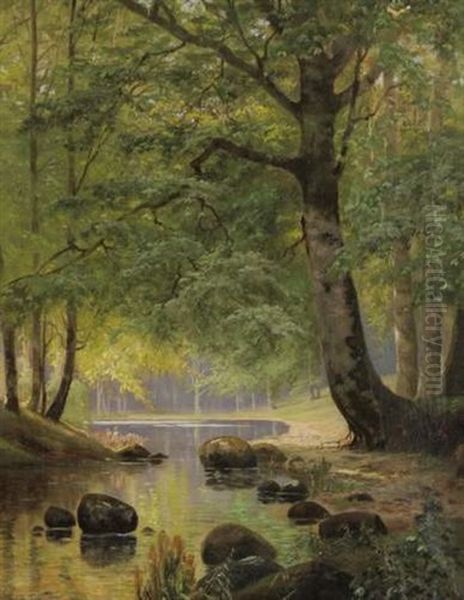 La Riviere Oil Painting by Viktor Pavlovitch Baturin