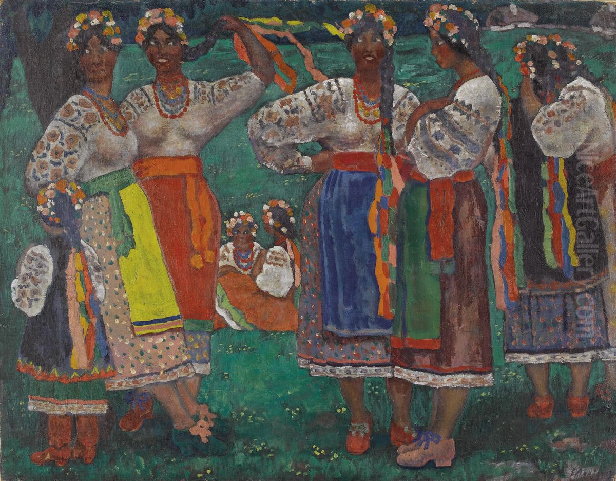 Spring Festival Oil Painting by Evgeniy Andreevich Agafonov